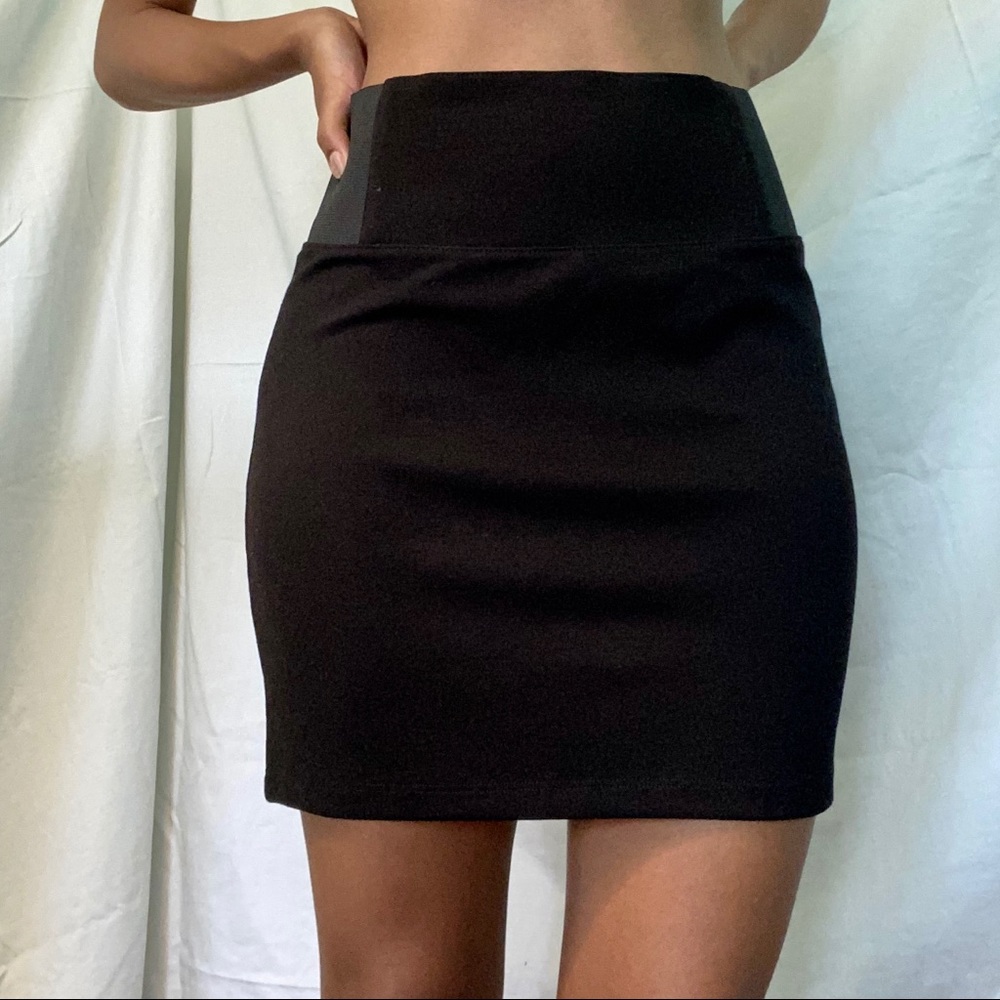 Black Zip Up Skirt